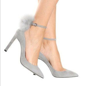 Jimmy Choo South100 Suede Pom Pom Pump